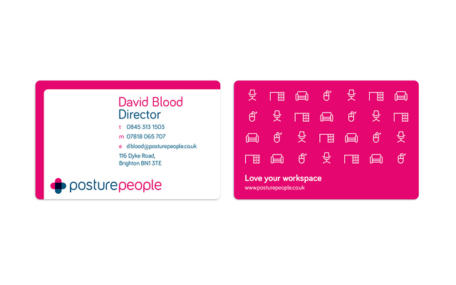Business card design for Posture People