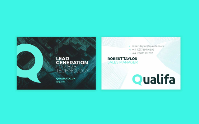 Business card design for Qualifa